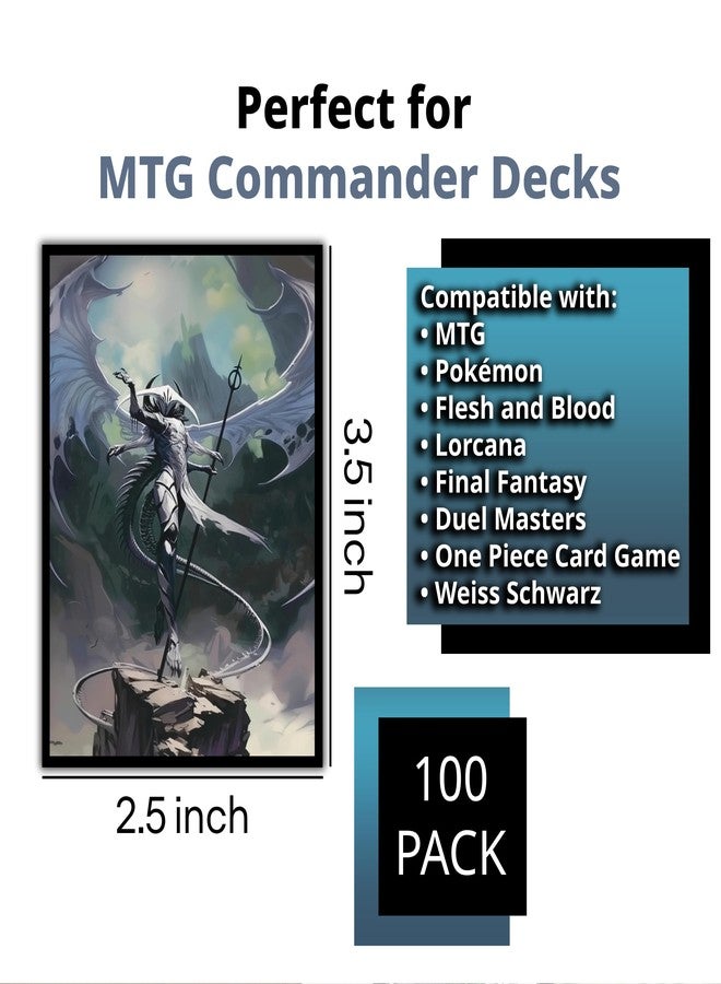 Digital Sorcery Studio Angel Horror Card Game Sleeves - 102 Pack Textured Back - Perfect for MTG Atraxa Praetor's Voice Commander - Custom Art Sleeves for Magic The Gathering and Other Trading Card Games - Image 4